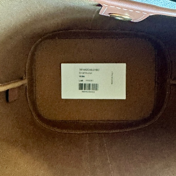 CELINE Triomphe Canvas Bucket Shoulder Bag Winter White - Picture 9 of 9